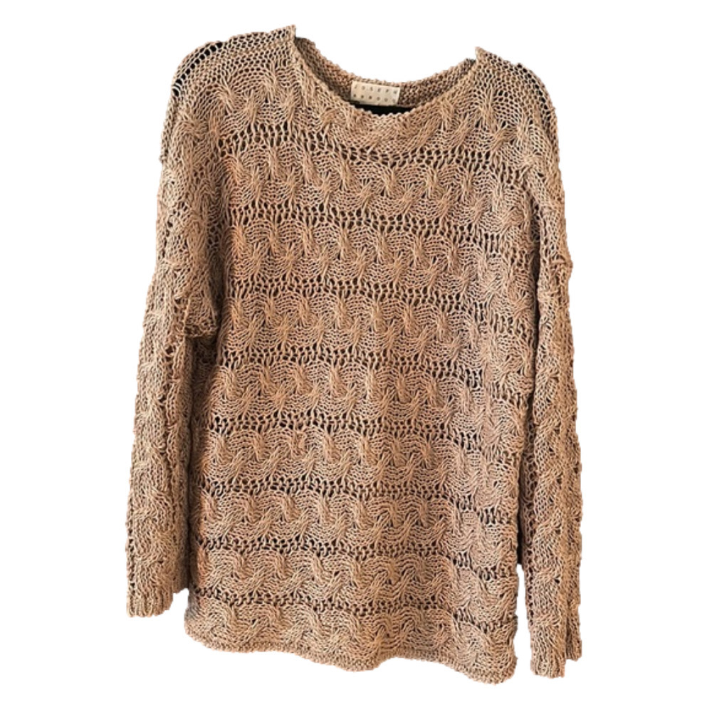 Joseph Abboud taupe linen sweater. EUC L